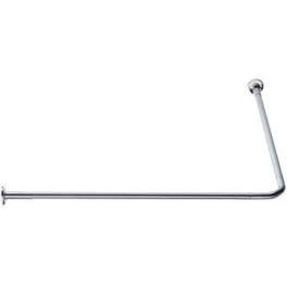 Corner rail 800x800 with chrome elbow and bases - Pellet - Référence fabricant : 004763