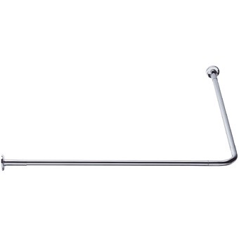 Corner rail 800x800 with chrome elbow and bases