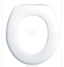 Klassischer einfacher weißer WC-Sitz