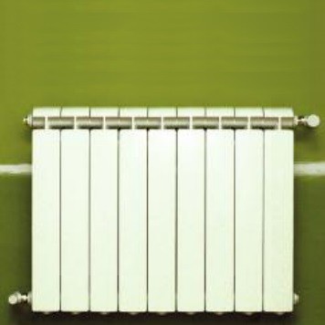 Sistema di riscaldamento centrale a 9 elementi in alluminio fuso bianco KLASS 600