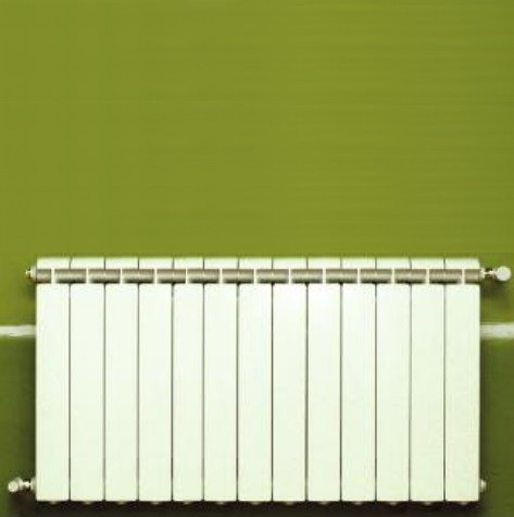 Sistema di riscaldamento centrale a 13 elementi in alluminio fuso, bianco KLASS 500, 1508w
