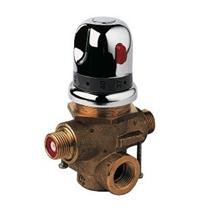Thermostatic mixing valve for shower cubicle or panel