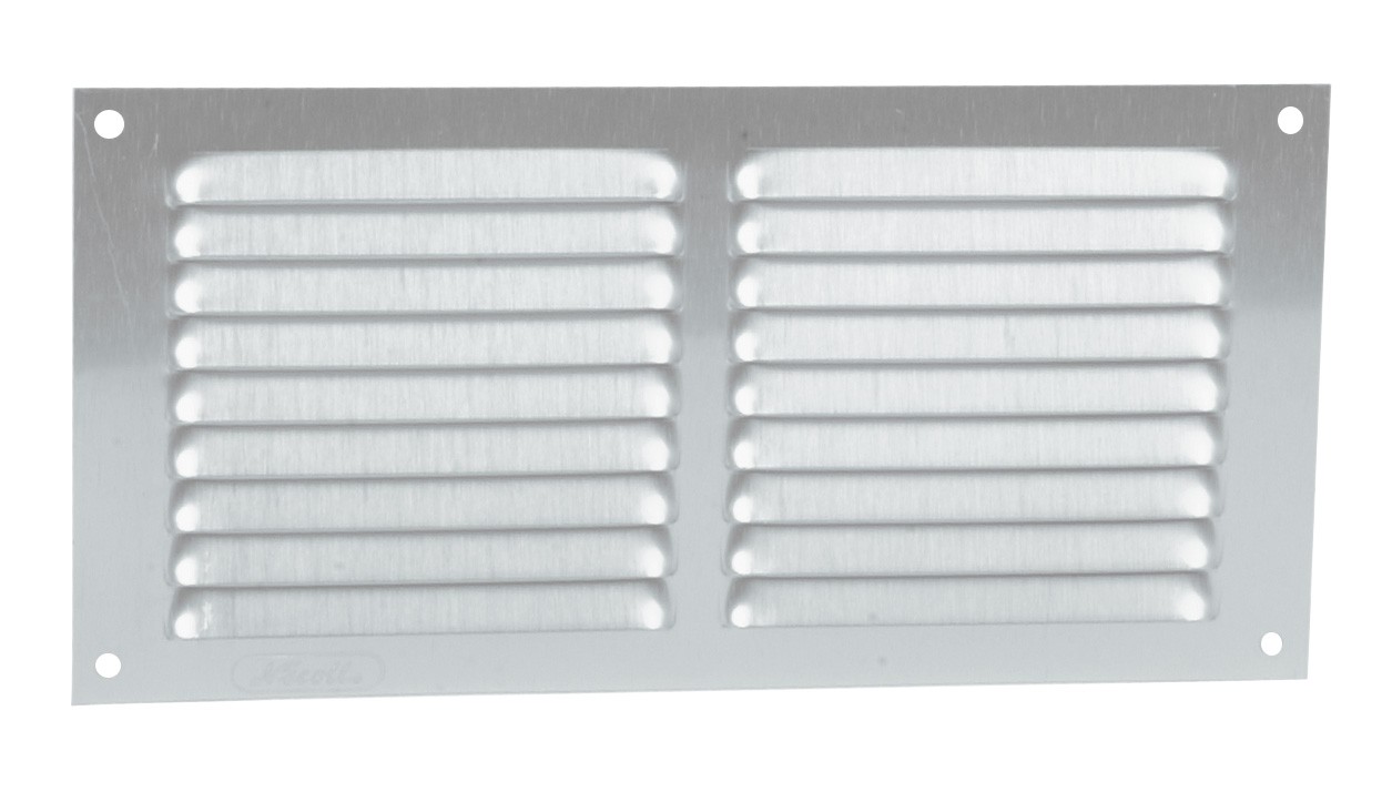 Aluminio anodizado gris con mosquitera: horizontal rectangular 10x20