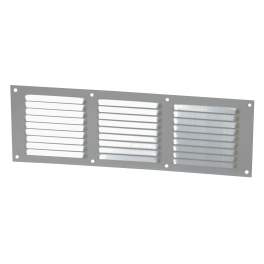 Grey anodized aluminium with screen: horizontal rectangular 10x30 - NICOLL - Référence fabricant : 1LM1030G