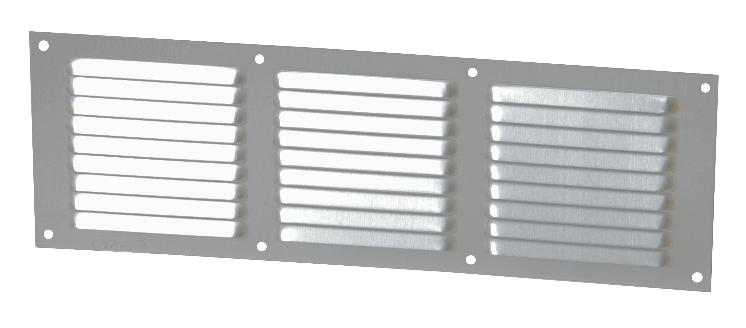 Aluminio anodizado gris con mosquitera: horizontal rectangular 10x30