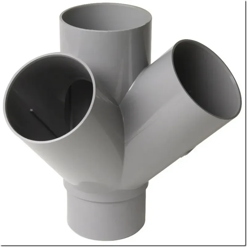 PVC hoekkruis 45° Mannelijk/vrouwelijk