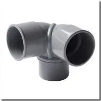 MF dubbele pvc hoekbocht