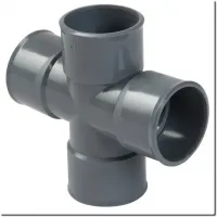 Kruis PVC 87° 30 Vrouw/Vrouw