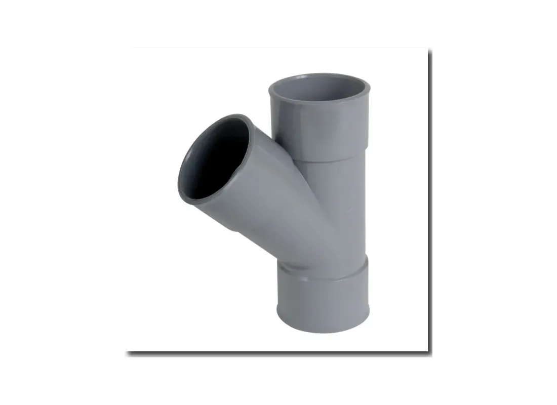 Té PVC 45° réduit FF