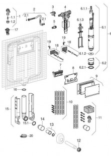 Joint à lèvre Geberit 241723001 pour Geberit Pluvia, trop-plein d'urgence  pour corps de base 12L met