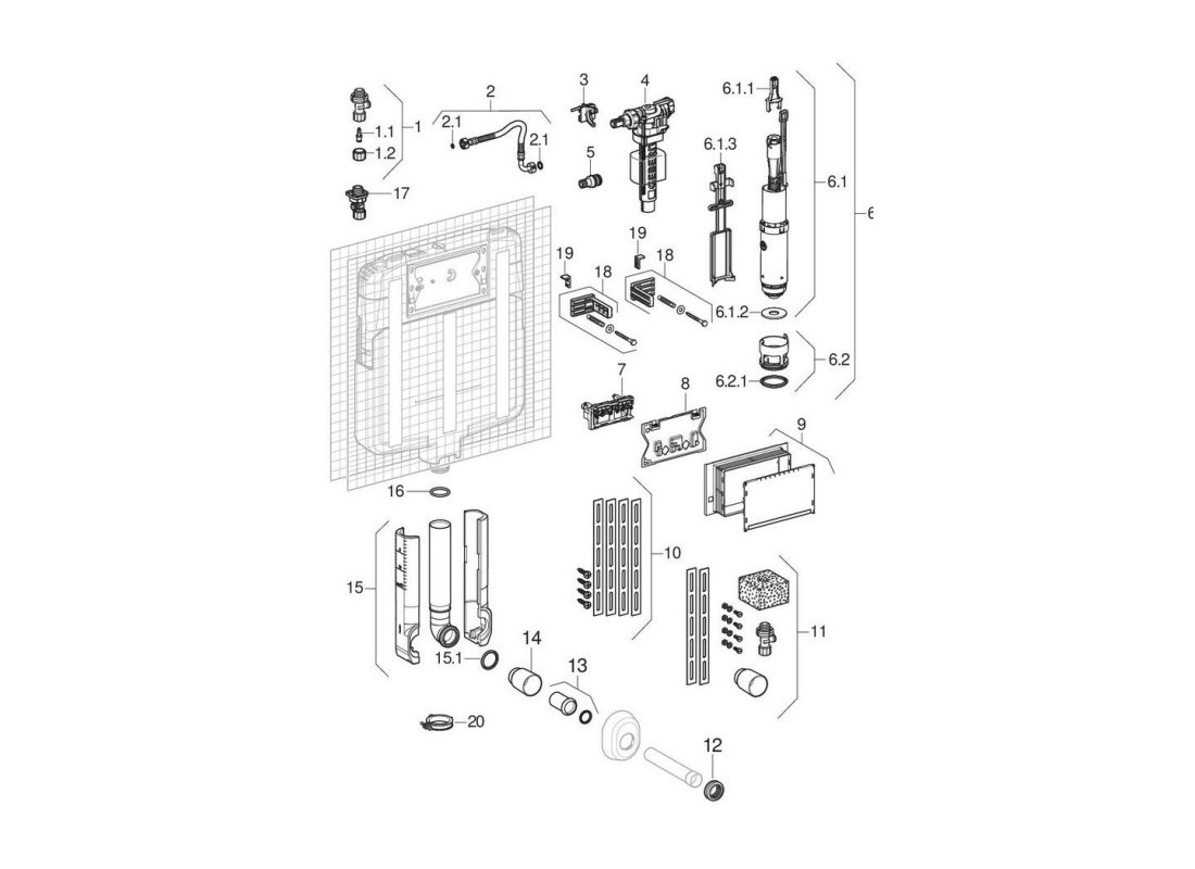 Geberit Sigma 8 reservoir : UP720