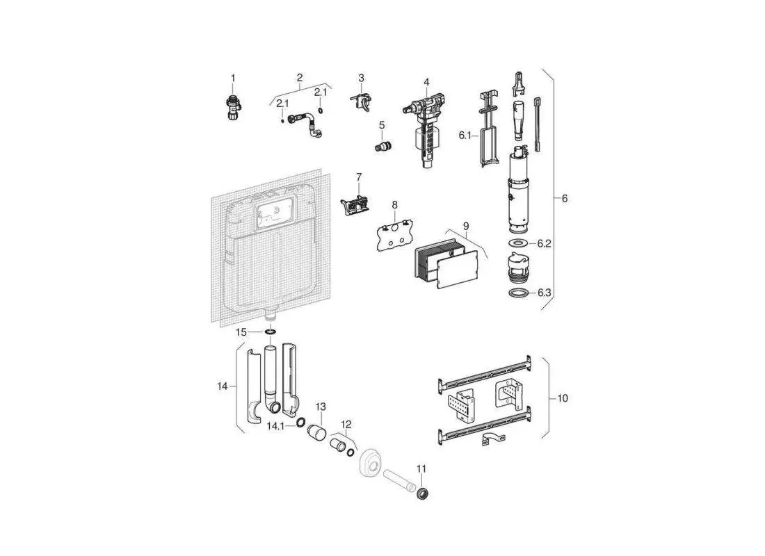 Geberit Sigma 8 reservoir : UP700