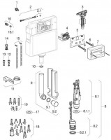Réservoir Geberit Delta 12 : UP100 (compatible Duofix)