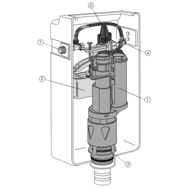 Réservoir WC encastré CUBIK