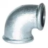 GALVA 90° ellebogen, kleine radius, dubbele binnendraad