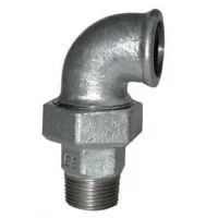 Elbows GALVA double conical union female