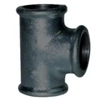 Gelijk 90° T-stuk ZWART vrouwelijk