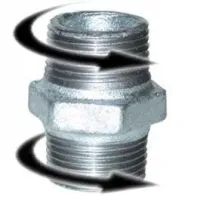 Mamelon GALVA double mâle droite droite