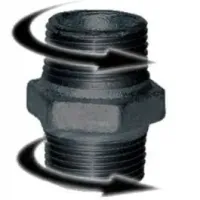 Capezzolo GALVA doppio maschio destro