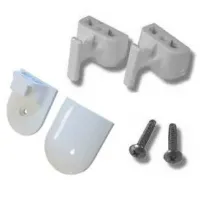 Gancio e guida in PVC per porta doccia scorrevole