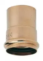 Straight copper connector to be soldered on lead and connected to PVC