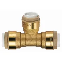 Brass tee for instantaneous connection