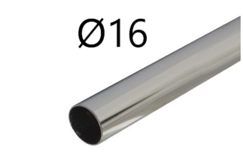 Varilla y tubo para armario 16mm