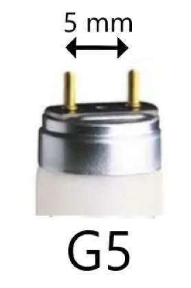 Ampoules, tubes G5 et douilles
