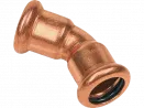 45° crimp copper elbows