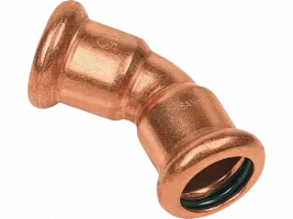 45° crimp copper elbows