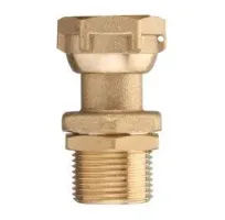 Inschroefbare messing fitting voor meter