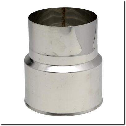 Stainless steel reducer for tubing start on Tee or rigid pipe