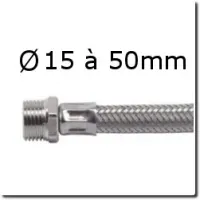 Sanitair- en verwarmingsslangen met grote doorstroomsnelheden D.15 tot 50 mm