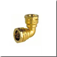 Coude laiton DECA pour PE - égal 