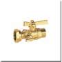 Male and female meter valve with bleed