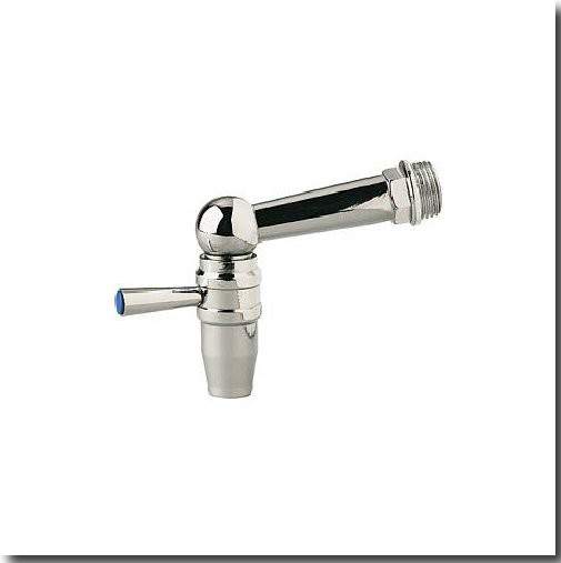 Chrome plated 1/4 turn tap