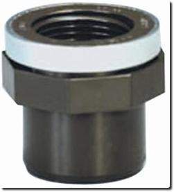 Female threaded end cap with PVC HTA reinforcement