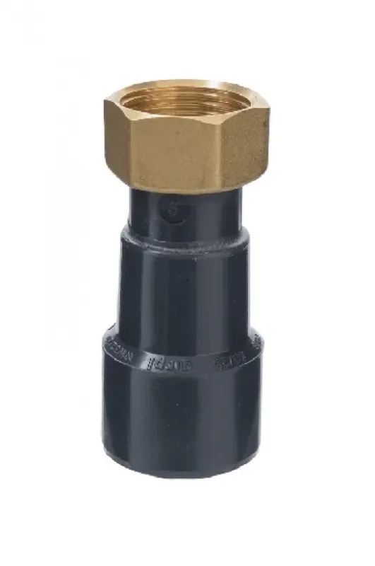 2-delige vrouwelijke PVC drukconnector, vrouwelijke messing moer