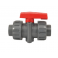 High pressure PVC-bonded ball valve