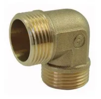 Coude laiton double mâle