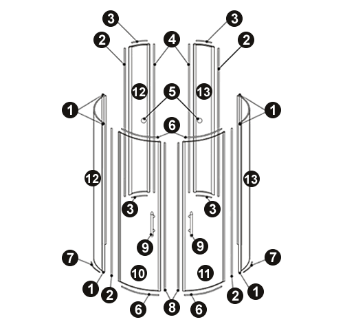 NOVELLINI exploded view ANTISBOX