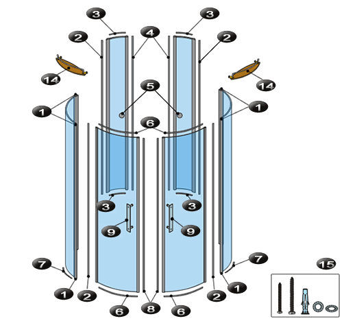 NOVELLINI-explosietekening ARES 1 BOX