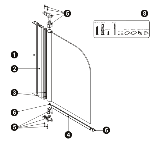 NOVELLINI exploded view AURORA 1SX