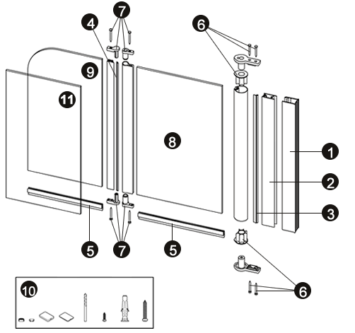 NOVELLINI-explosietekening AURORA 2DX