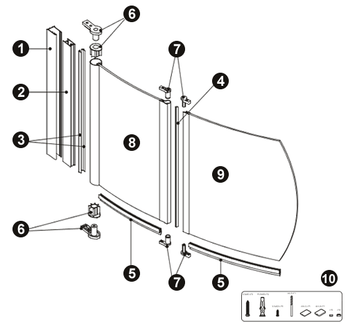 NOVELLINI exploded view AURORA 8