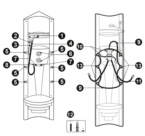 NOVELLINI exploded view BODY JET 1