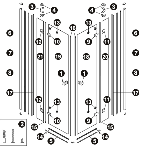 NOVELLINI exploded view BRERA A
