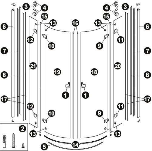 NOVELLINI exploded view BRERA R