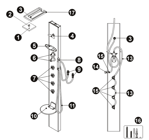 NOVELLINI exploded view CASCATA 3