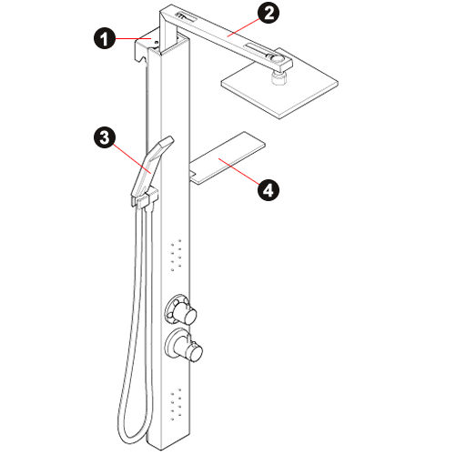 NOVELLINI exploded view COLONNA PLUS
